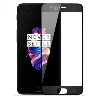 Oneplus 5 fuld dækkende skærm beskyttelse sort