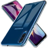Blød tpu cover Samsung A50 grå transparent