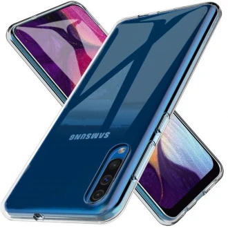 Blød tpu cover Samsung Galaxy A50 grå transparent