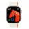 Blød silikone rem Apple watch  42/44/45/49 mm hvid/orange Smartwatch tilbehør