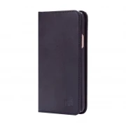 Flip cover ægte læder sort Samsung S5 Mobilcovers