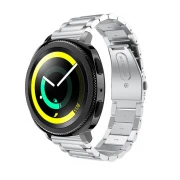 Klassisk rustfri stål rem sølv Samsung gear sport Smartwatch tilbehør