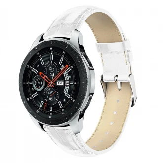 Samsung Galaxy Watch 46mm læder rem croco hvid