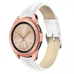 Galaxy Watch 42mm læder rem croco hvid
