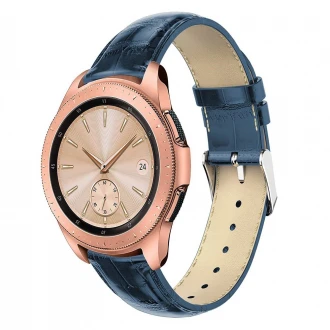 Samsung Galaxy Watch 42mm læder rem croco blå