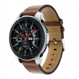 S-style læder rem Samsung Galaxy Watch 46mm brun