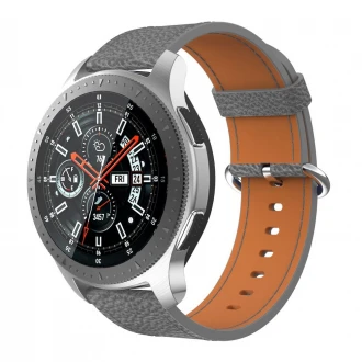 Blød læder rem Samsung galaxy Watch 46mm grå