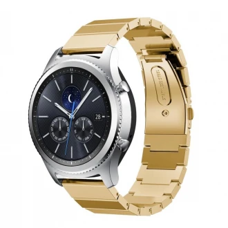 Til Samsung Gear S3 Luksus rustfri stål rem guld