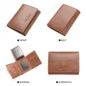 RFID sikret læder tegnebog brun