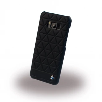 til Samsung Galaxy S8 BMW bag cover ægte læder sort