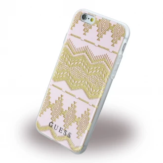 Iphone 6, 6S bag cover Guess 3D Aztec design lys pink