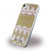Iphone 8 / 7 / SE (2020) bag cover Guess 3D Aztec design pink