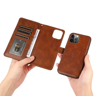 2 i 1 flip cover iPhone 14 Plus brun Mobil tilbehør