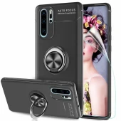 Case med ring holder Huawei P30 sort