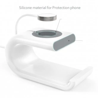 APPLE WATCH oplader holder / stander i aluminium, hvid 