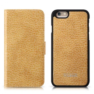 IPHONE 6 / 6S luksus vintage 2 i 1 læder cover, lysebrun