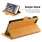 IPHONE 6 / 6S luksus vintage 2 i 1 læder cover, orange Mobiltelefon tilbehør