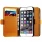 IPHONE 6 / 6S luksus vintage 2 i 1 læder cover, orange Mobiltelefon tilbehør