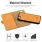 IPHONE 6 / 6S luksus vintage 2 i 1 læder cover, orange Mobiltelefon tilbehør
