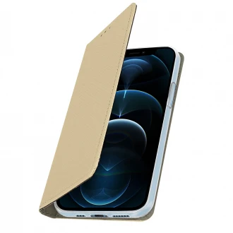Lvs slim flip etui til iPhone 12-12 Pro guld