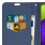 Fancy flip etui Samsung A52 5G rød Mobil tilbehør