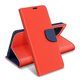 SAMSUNG GALAXY S7 læder cover med kort lommer, rød