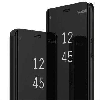 Clear view mirror etui Samsung Galaxy A50 sort