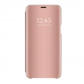 Clear view mirror etui Samsung A50 rosaguld