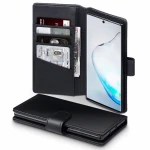 Læder flip etui Samsung Note 10 sort