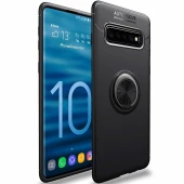 Cover med ring holder Galaxy S10+ sort