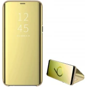 Clear view cover guld Galaxy S7 edge Mobil tilbehør