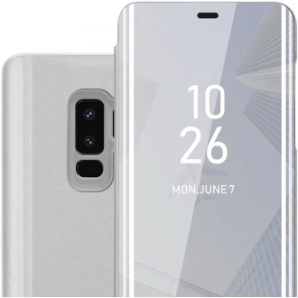 Clear view mirror cover Samsung Galaxy S9 sølv