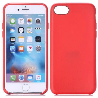 Iphone 7 cover tpu læder look rød Mobiltelefon tilbehør