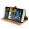Klassisk læder cover hvid Htc One M7 Mobil tilbehør