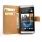 Klassisk læder cover hvid Htc One M7 Mobil tilbehør