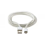 USB magnet hold micro kabel 1 meter sølv