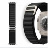 sort nylon urrem sort Apple watch 42/44/45/49 mm.