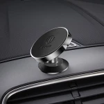 Elegant magnetisk mobilholder med læder beklædning sort