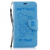 Huawei P10 lite mønstret cover med lommer blå