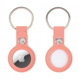 pink AirTag nøglering holder silikone 