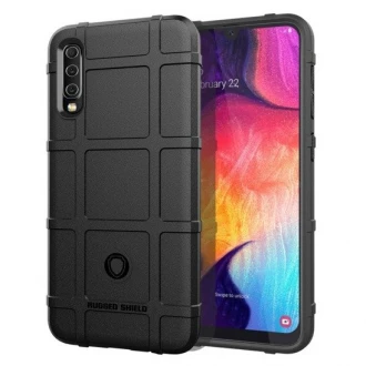 Rugged shield cover case Samsung Galaxy A70 sort