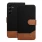 Denimdesign samsung Galaxy S25 flip cover med lommer sort Mobilcover