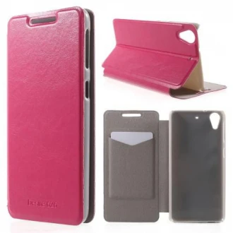 HTC DESIRE 626 læder cover, rosa