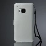 HTC ONE M9 læder pung cover, hvid