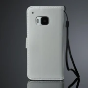 HTC ONE M9 læder pung cover, hvid Mobiltelefon tilbehør