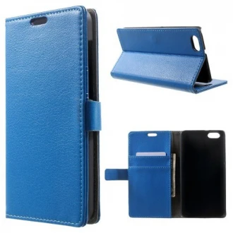 HUAWEI HONOR 4X læder cover med lommer, blå