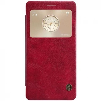 HUAWEI MATE S læder cover med vindue, rød