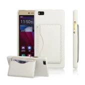 HUAWEI P8 LITE læder bag cover med kort lomme, hvid