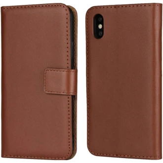 Til Iphone X flip cover i split læder 