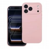 premium silicone cover iPhone 17 støvet lyserød